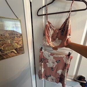 Dynamite Pink and White Floral Top